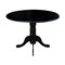 International Concepts Round 42 in Round Dual Drop Leaf Pedestal Table, Black, 42 W, 42 L, 29.5 in H, Wood, Black T46-42DP - alternate 9